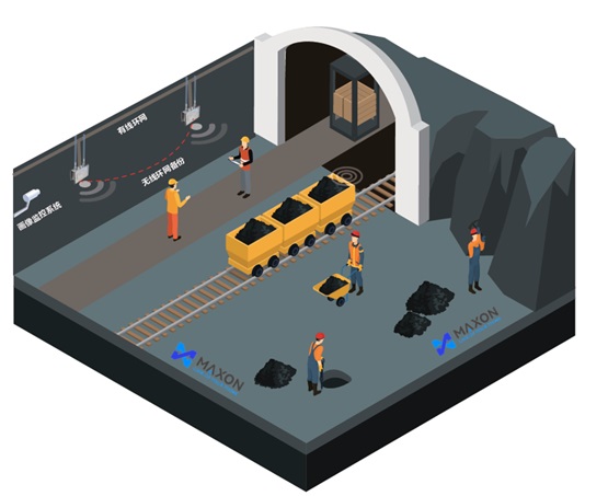 煤礦井下無線解決方案架構(gòu)示意